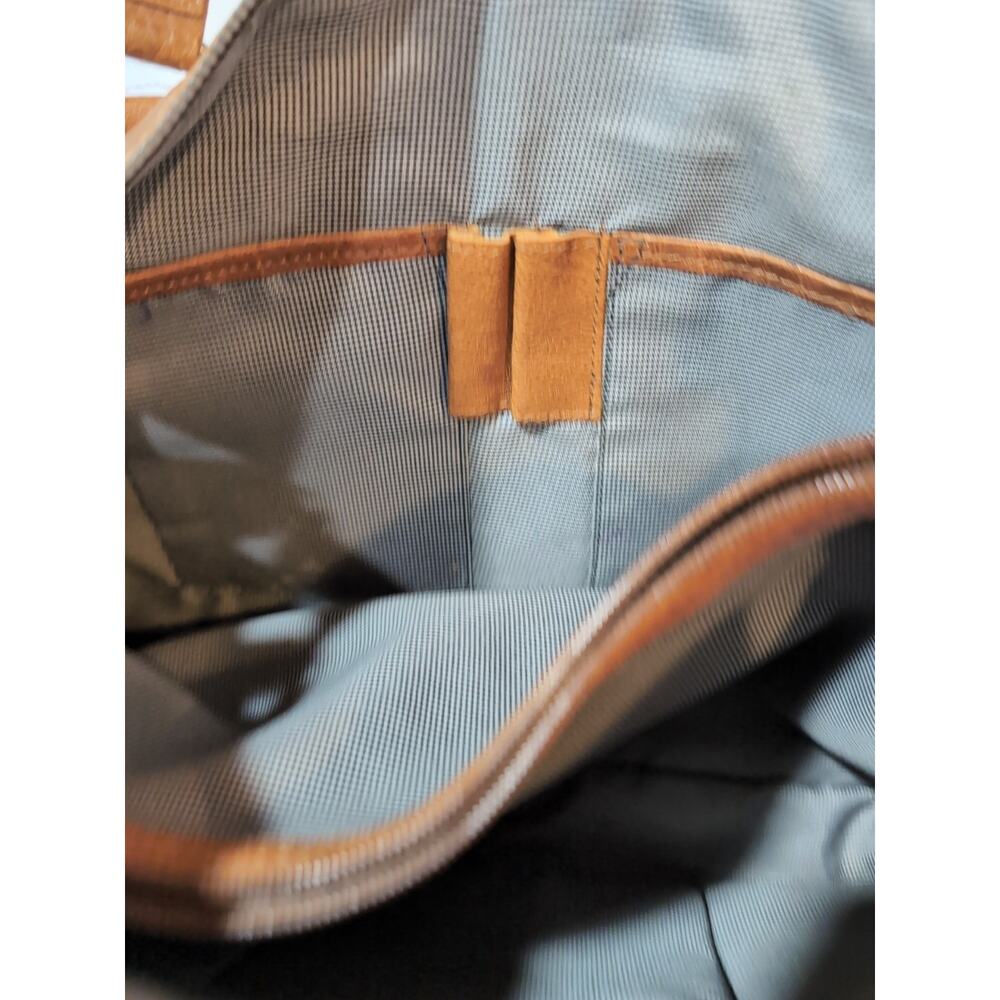 SPIKES & SPARROW Leather Brown Computer Laptop 14" Front Back Top Zip Padded - Picture 15 of 16